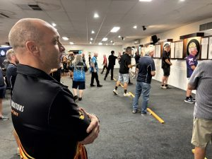 Dart throwing during BWDA league match night